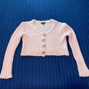 Target Art Class Light Pink Cropped Ribbed Sweater M (7/8) Teen Girl